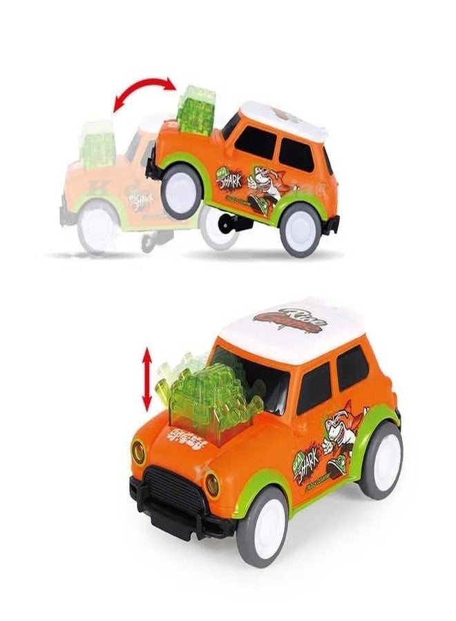 بلس بوينت سيارات الرقص بلس بوينت، قفزات وارتدادات وفرقعات تعمل بالاحتكاك، سيارات متينة وملونة وجذابة للدفع والانطلاق (مجموعة سيارات الرقص 4 قطع) - Image 3